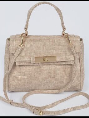 ShopEvelynne Textured Beige Satchel